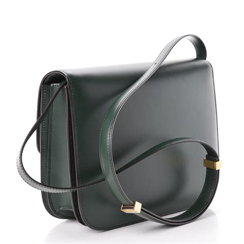 celine box forest green|Celine Box Calfskin Medium Classic Box Flap Bag Forest.